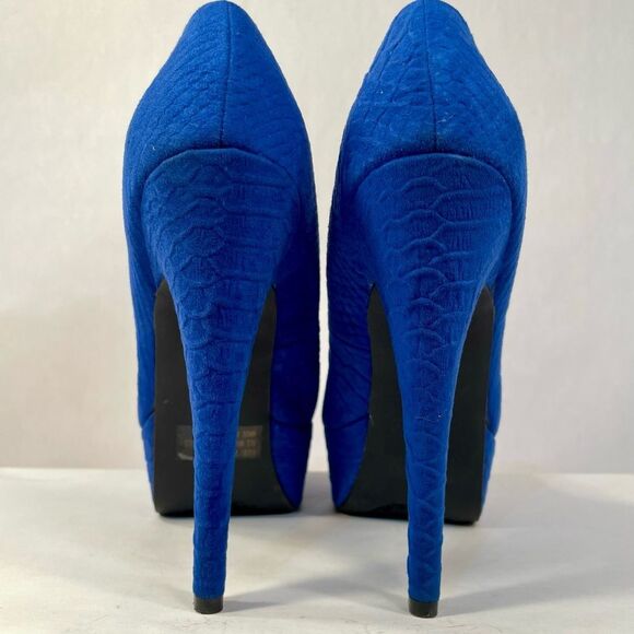 Royal Blue Platform Stiletto Heels Size 7.5 EUC - Picture 4 of 5